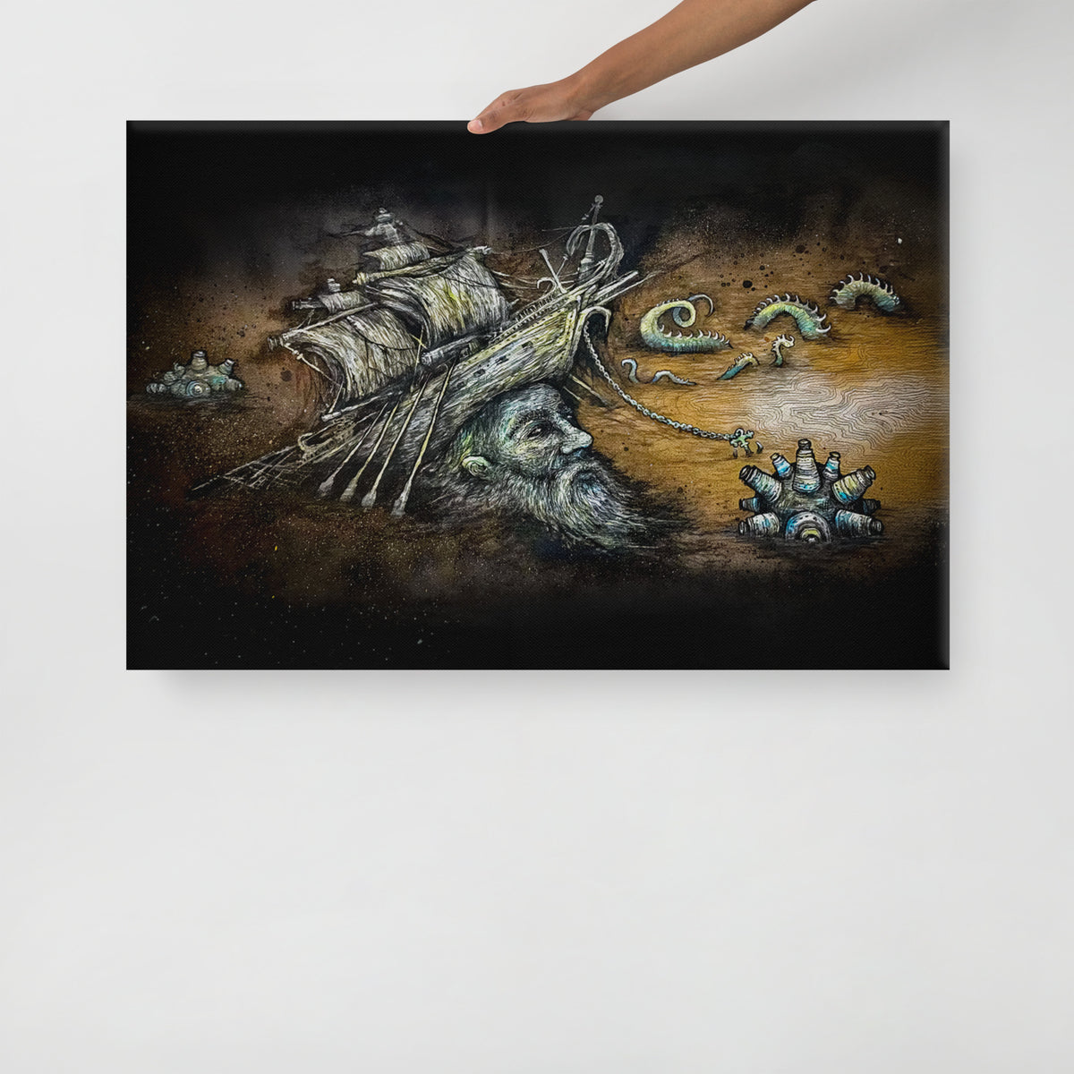 Sunken Ship Head - Canvas Print