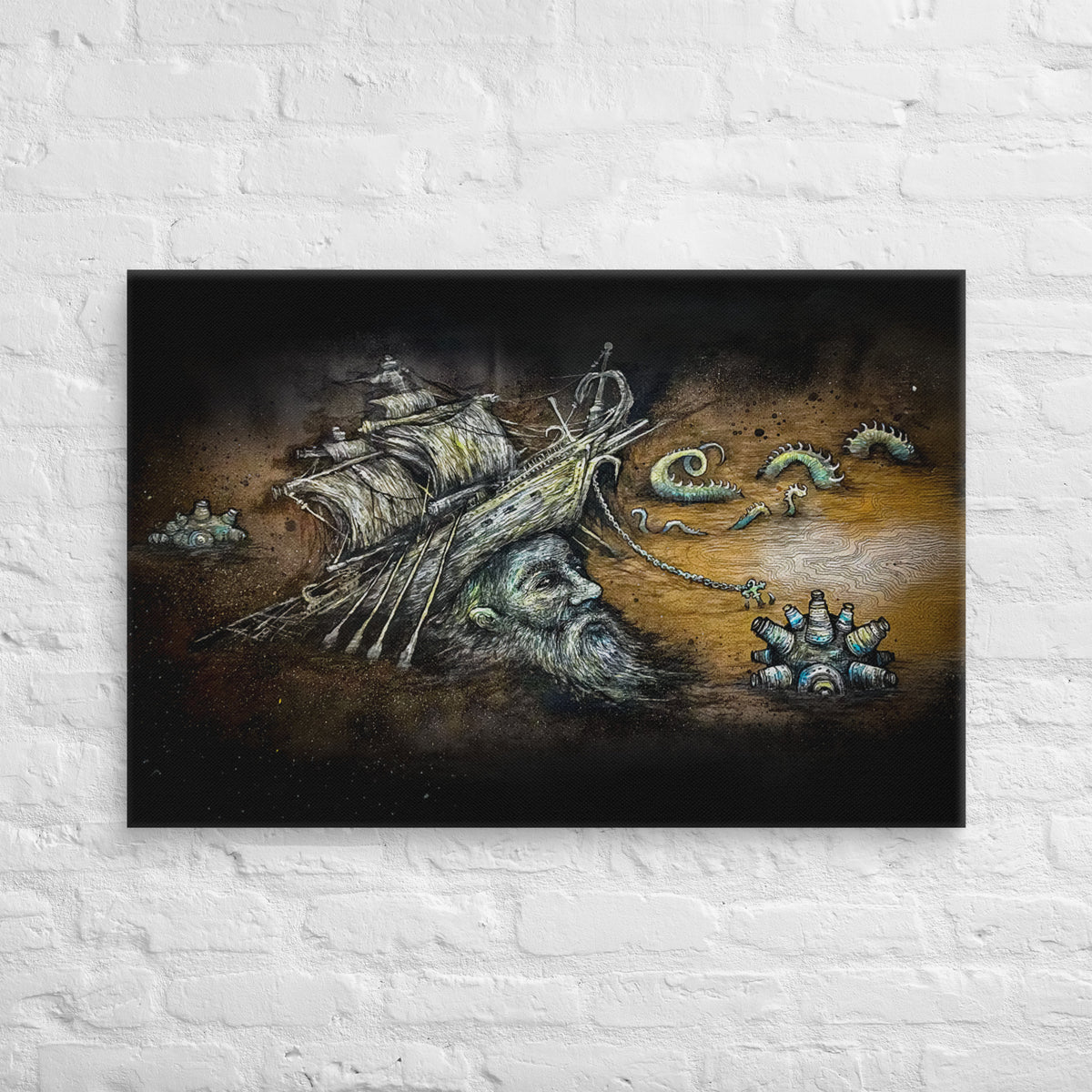 Sunken Ship Head - Canvas Print