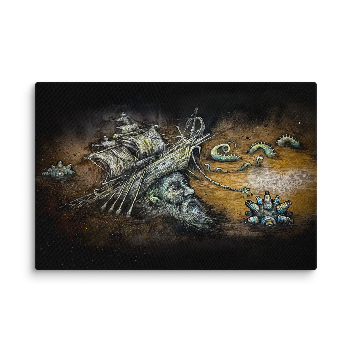 Sunken Ship Head - Canvas Print