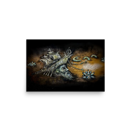 Sunken Ship Head - Matte Paper Print