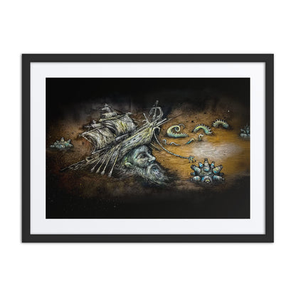 Sunken Ship Head - Framed Poster