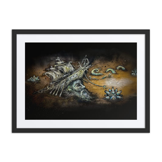 Sunken Ship Head - Framed Poster